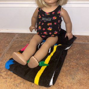 American Girl Doll Swim suit and towel